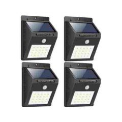 Solar Cordless Outdoor Led Motion Sensor Path and Security Light - 4 Pcs Pack