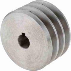 V Belt Solid Pulley 5 Inch Three Groove A & B Section - 1 Pcs Pack