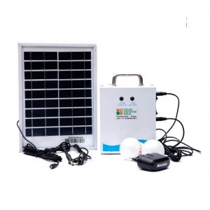 Mini Solar Home Lighting System Battery & Solar Panel